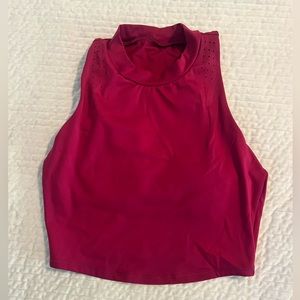 Cropped workout top with built in bra